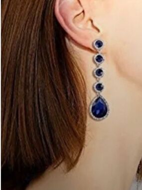Sapphire Earrings 925 Silver $1,200